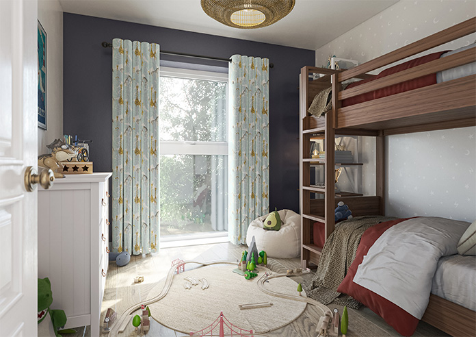 Wild Thing, Powder Blue - Made to Measure Curtains - Image 8